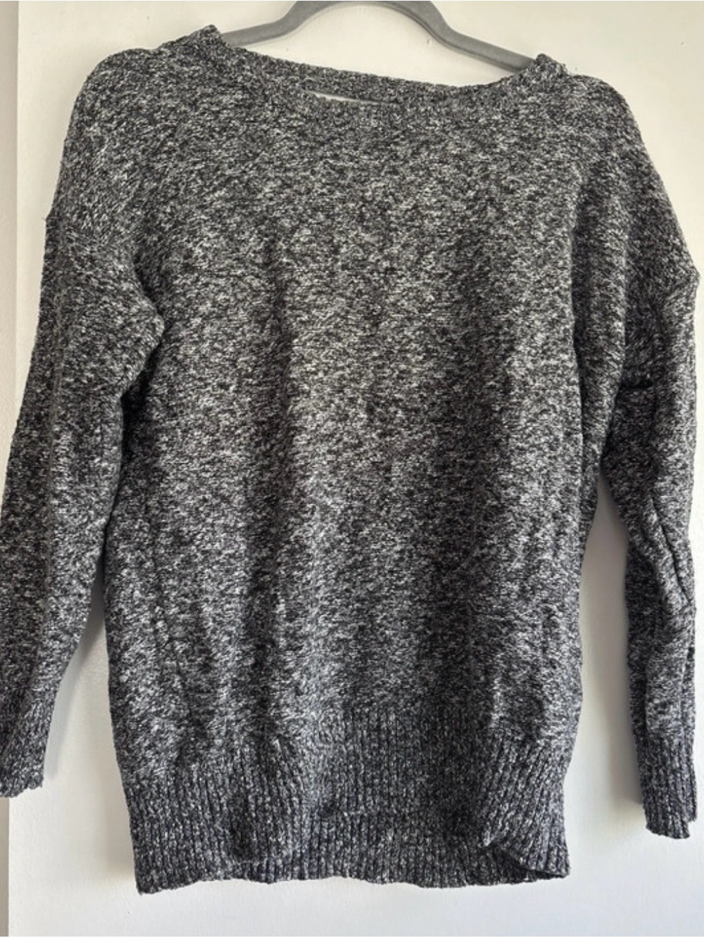American Eagle Outfitters Gray Marled Crewneck Sweater